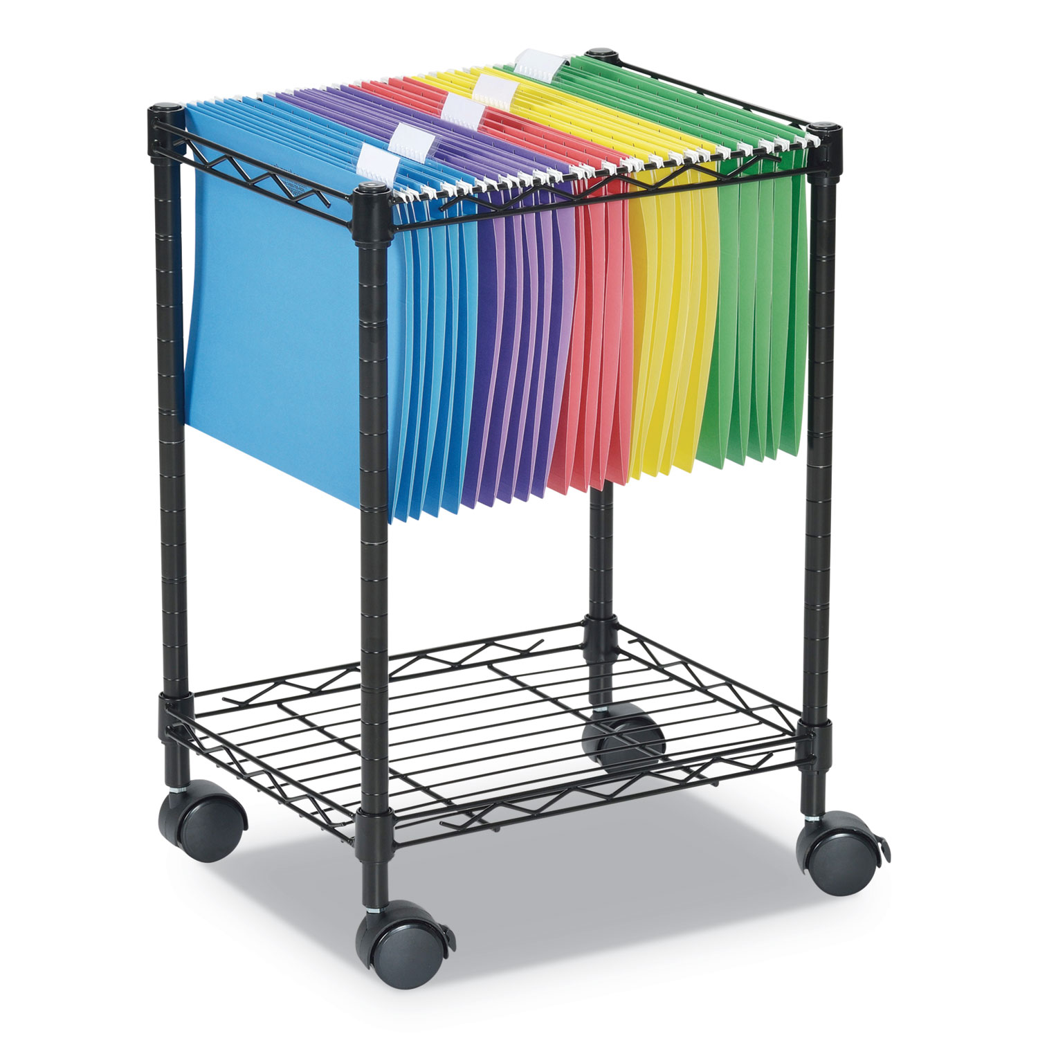 Alera FW601416BL 14 x 16 in. Compact Rolling File Cart Black