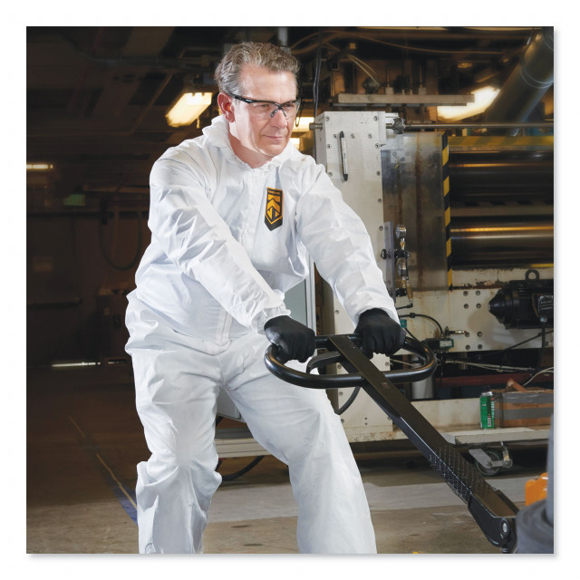 A30 Elastic-Back and Cuff Coveralls, X-Large, White, 25/Carton
