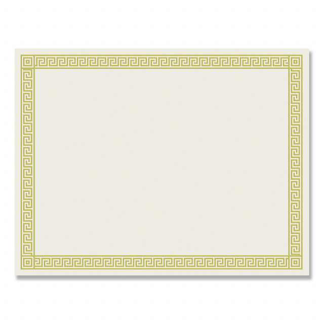 Foil Border Certificates, 8.5 x 11, White/Silver with Braided Silver  Border,15/Pack - mastersupplyonline