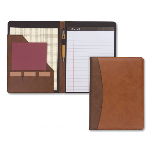 A4 Leather 3 Ring Portfolio Binder Business Binder Padfolio Multipurpose  Padfolio With Notebook Pad For Interview