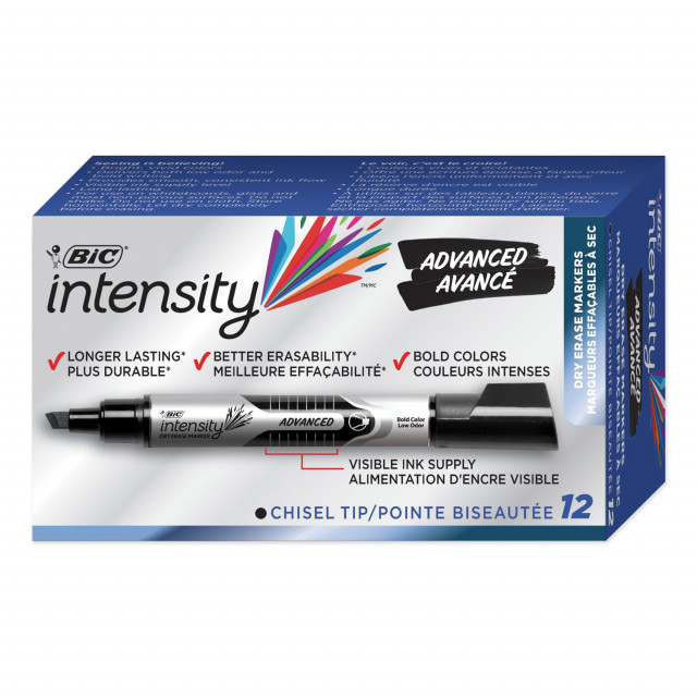 Universal Pen Style Dry Erase Marker Fine Bullet Tip Black Dozen