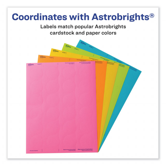 Avery® Printable Color Labels with Sure Feed and Easy Peel, 2 ...