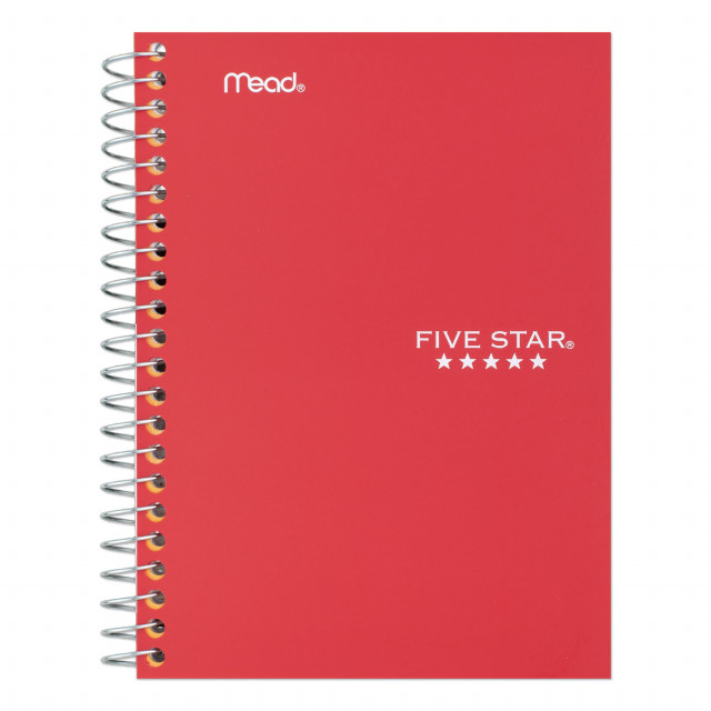 Five Star® Wirebound Notebook, 1 Subject, Medium/College Rule 