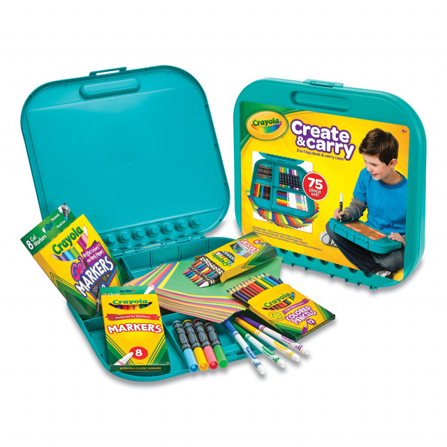 Crayola Create And Carry Case, Portable Art Tools Kit, Over 75
