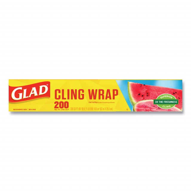 Glad ClingWrap Plastic Wrap - 200 Square Foot Roll (Package May Vary)