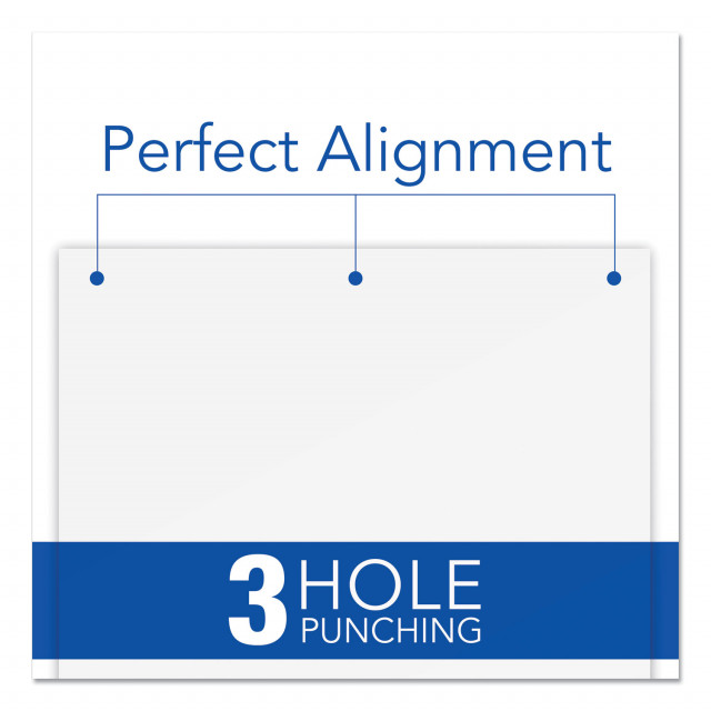 Master 30-Sheet Three-Hole Punch, Padded Handle, 9/32 Holes, Black