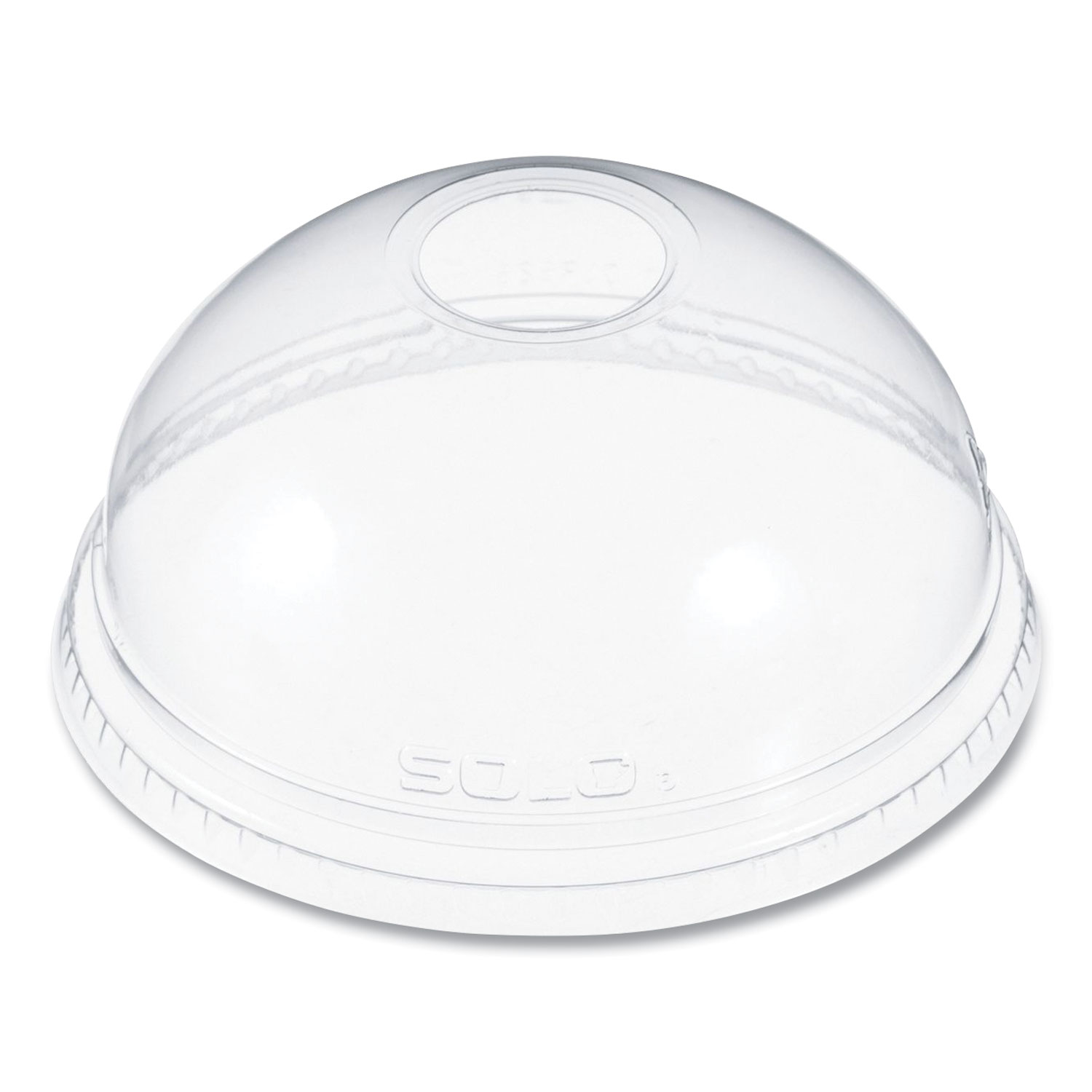 Choice Ultra Clear PET Plastic Round Deli Container Dome Lid - 500/Case
