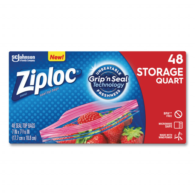 Double Zipper Storage Bags, 1 qt, 1.75 mil, 9.63 Double Zipper Storage Bags, 1 qt, 1.75 mil, 9.63