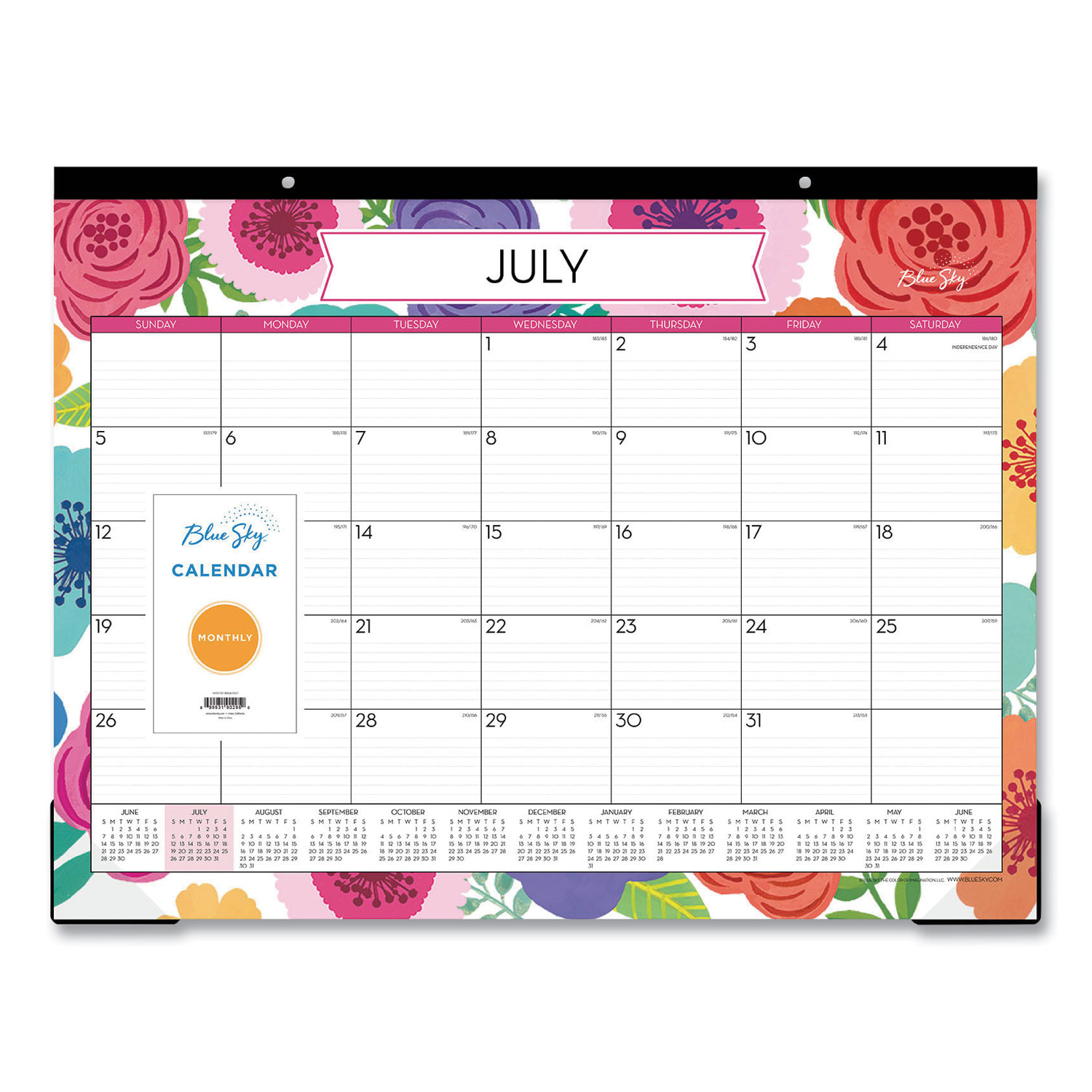 blue sky desk calendar 2021