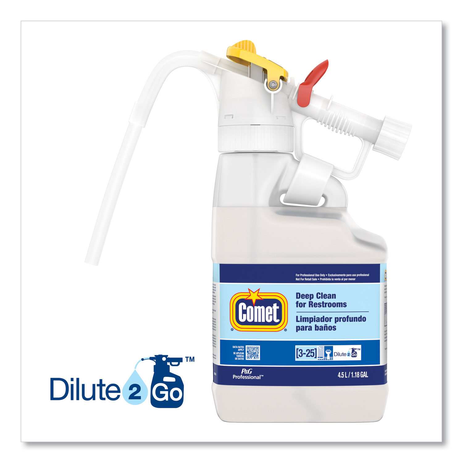 P&G Professional™ Dilute 2 Go, Comet Deep Clean for Restrooms, Fresh Scent,  , 4.5 L Jug, 1/Carton