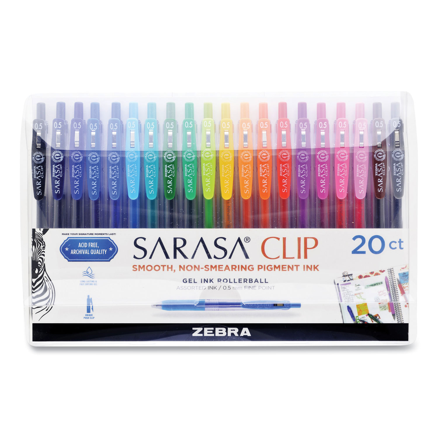 Wholesale Zebra Sarasa Clip Gel Retractable 0.5mm Pen