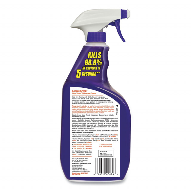 Simple green clean finish disinfectant hot sale cleaner