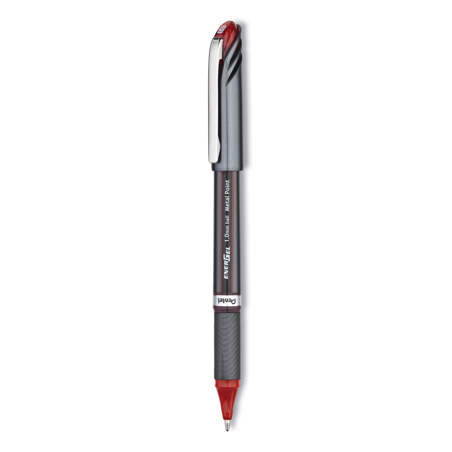 Pentel® EnerGel NV Gel Pen, Stick, Bold 1 mm, Red Ink, Red Barrel