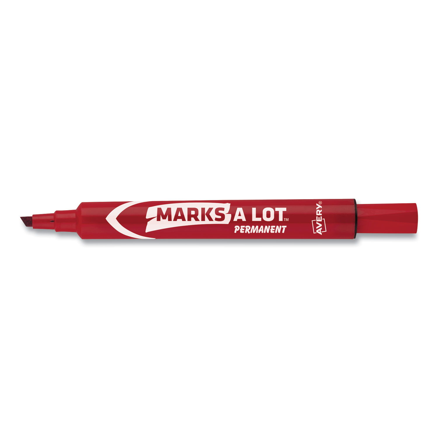 Avery® Marks-A-Lot® Ultra Fine Permanent Markers, 12 Red Markers
