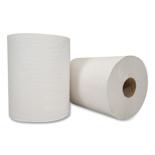 Paper Towel Rolls, Natural, 8 x 600 ft, Embossed, 2 Core, 12