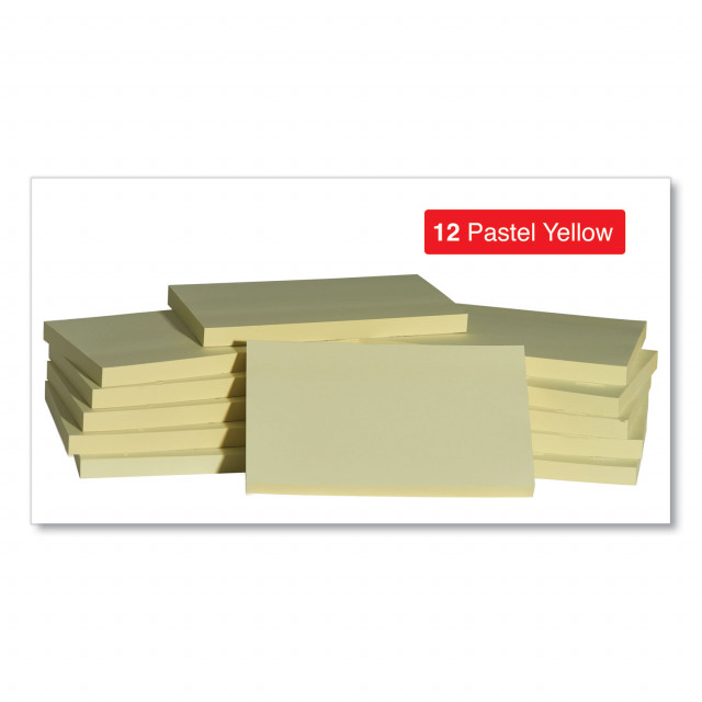 Universal Office Products Universal Self-Stick Note Pads, 3 x 3, Yellow,  100 Sheets/Pad, 12 Pads/Pack, UNV35668