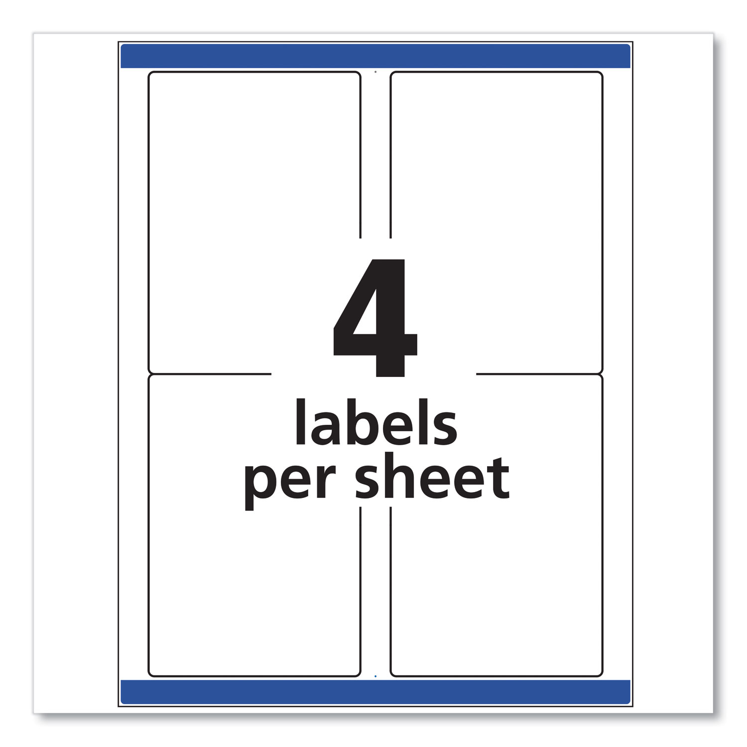 HOUSELABELS 4-up Shipping Labels (3-1/2 x 5) for Laser and Inkjet  Printers, 400 Sheets