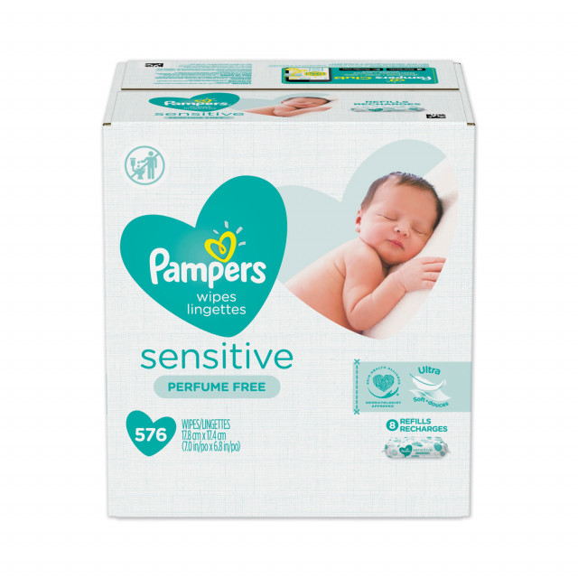 Pampers® Sensitive Baby White, Unscented, 72/Pack, | Quipply