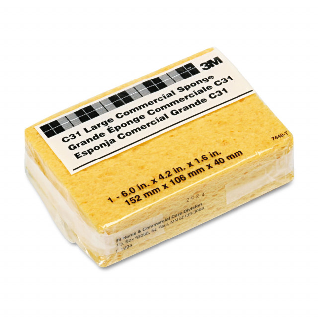 Commercial Cellulose Sponge, Yellow, 4.25 x 6, 1.6