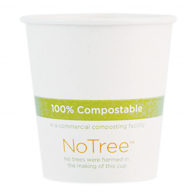 NoTree Paper Hot Cups, 4 oz, Natural, 1,000/Carton