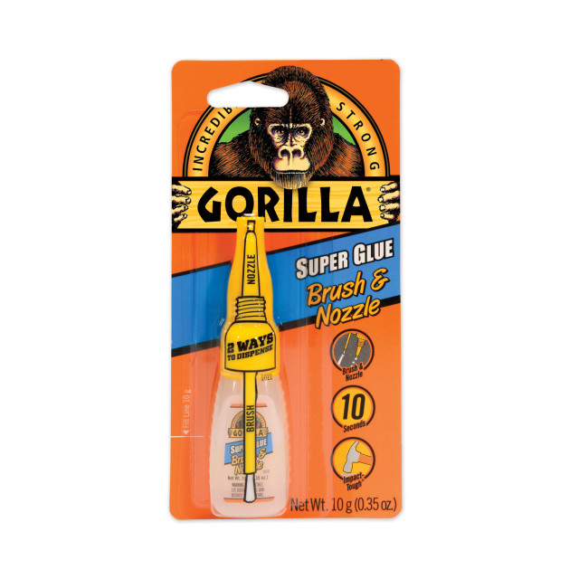 Super Glue with Brush and Nozzle Applicators, 0.35 oz, Dries Clear Super Glue with Brush and Nozzle Applicators, 0.35 oz, Dries Clear