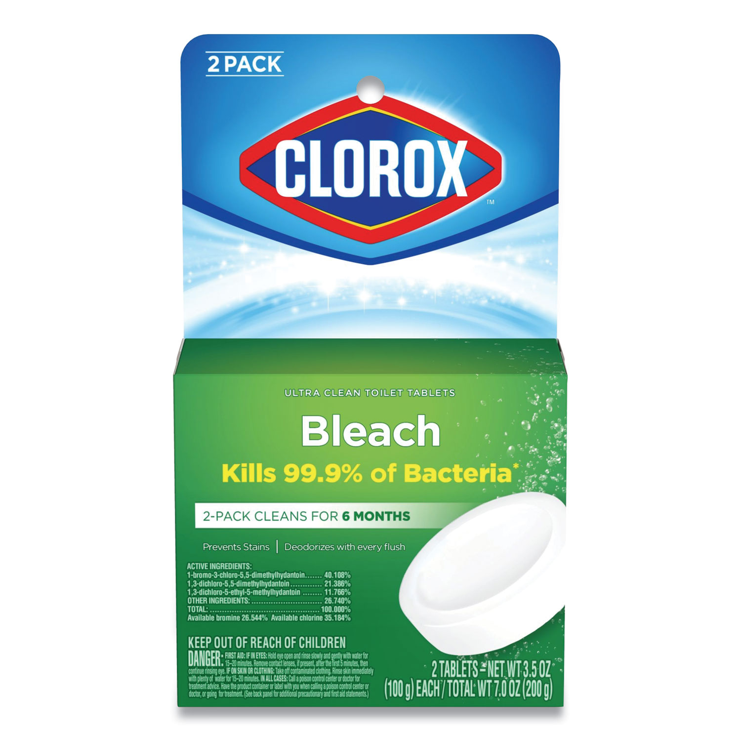 Automatic Toilet Bowl Cleaner, 3.5 oz Tablet, 2/Pack, 6 Packs/Carton