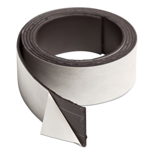 Magnetic strip, self-adhesive: 1.5 mm thick, 1 roll