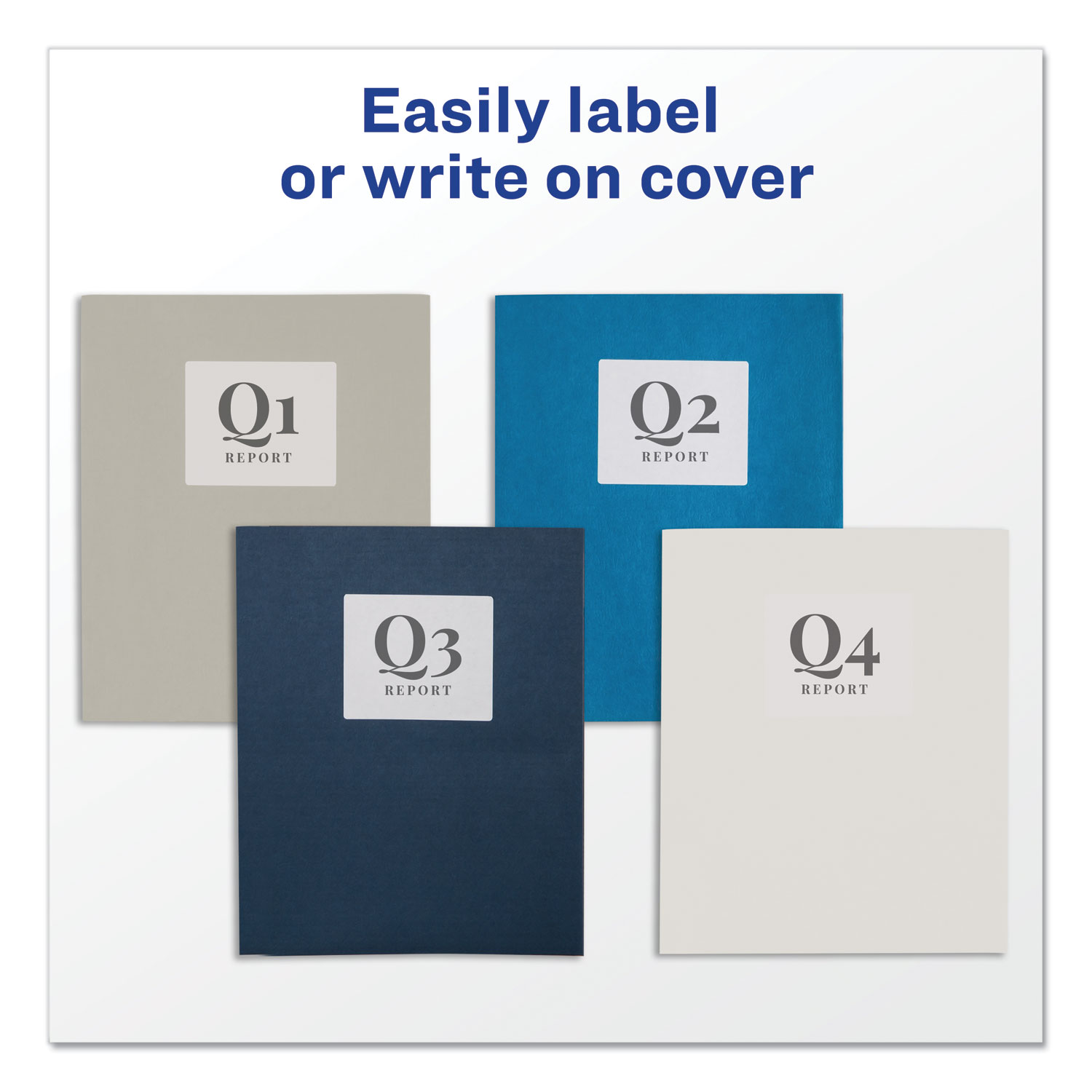 Avery® Two-Pocket Folder, 40-Sheet Capacity, 11 x 8.5, White, 25