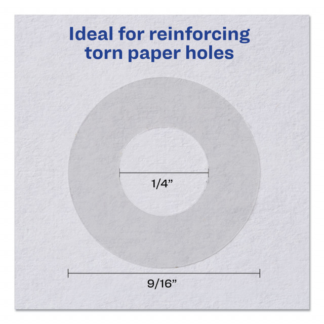 16 Sheets of Hole Reinforcement Stickers Binder Paper Hole Ring