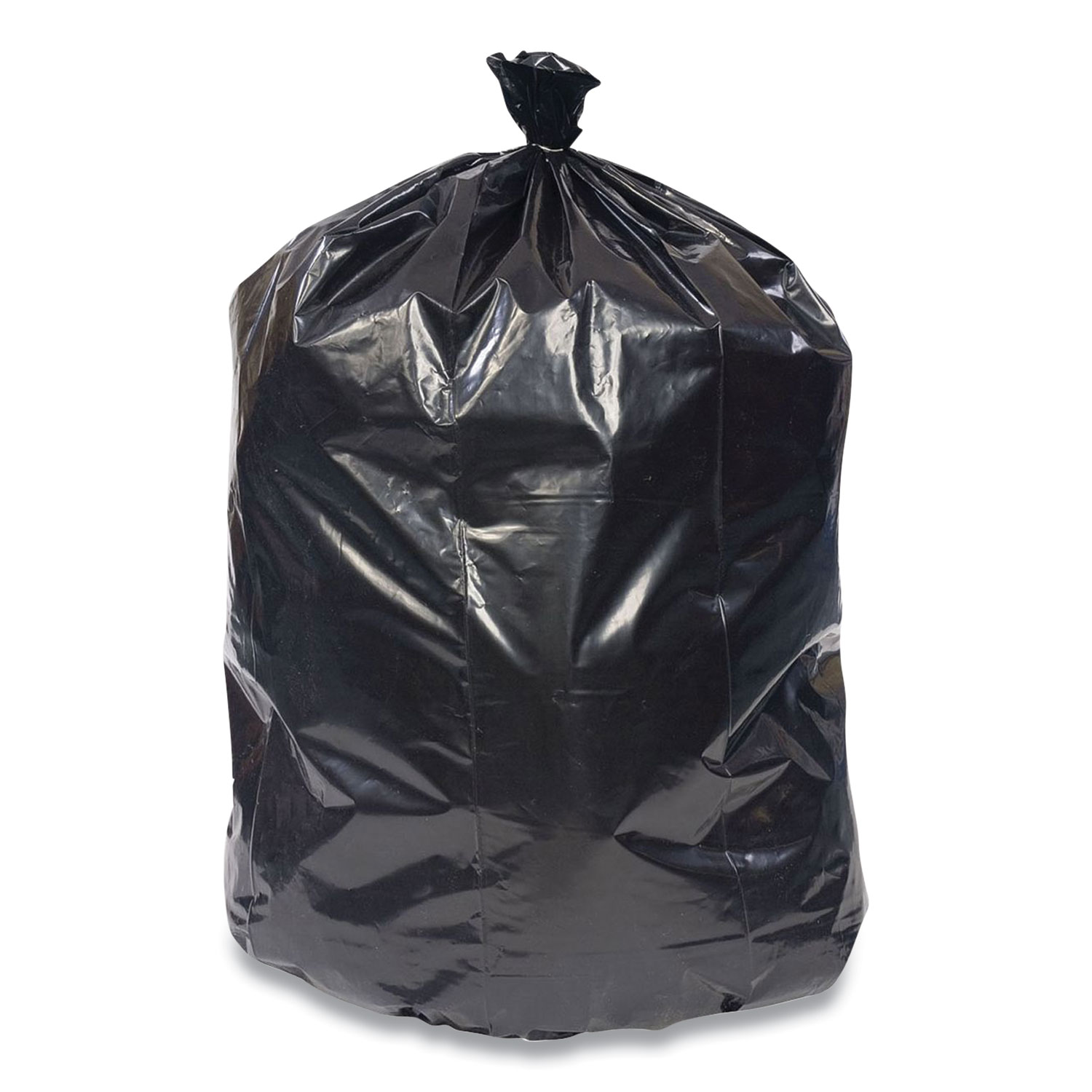 Heavy-Duty Trash Bags, 30 gal, 1.2 mil, 30.5 x 33, Black, 25 Bags/Roll, 8  Rolls/Box