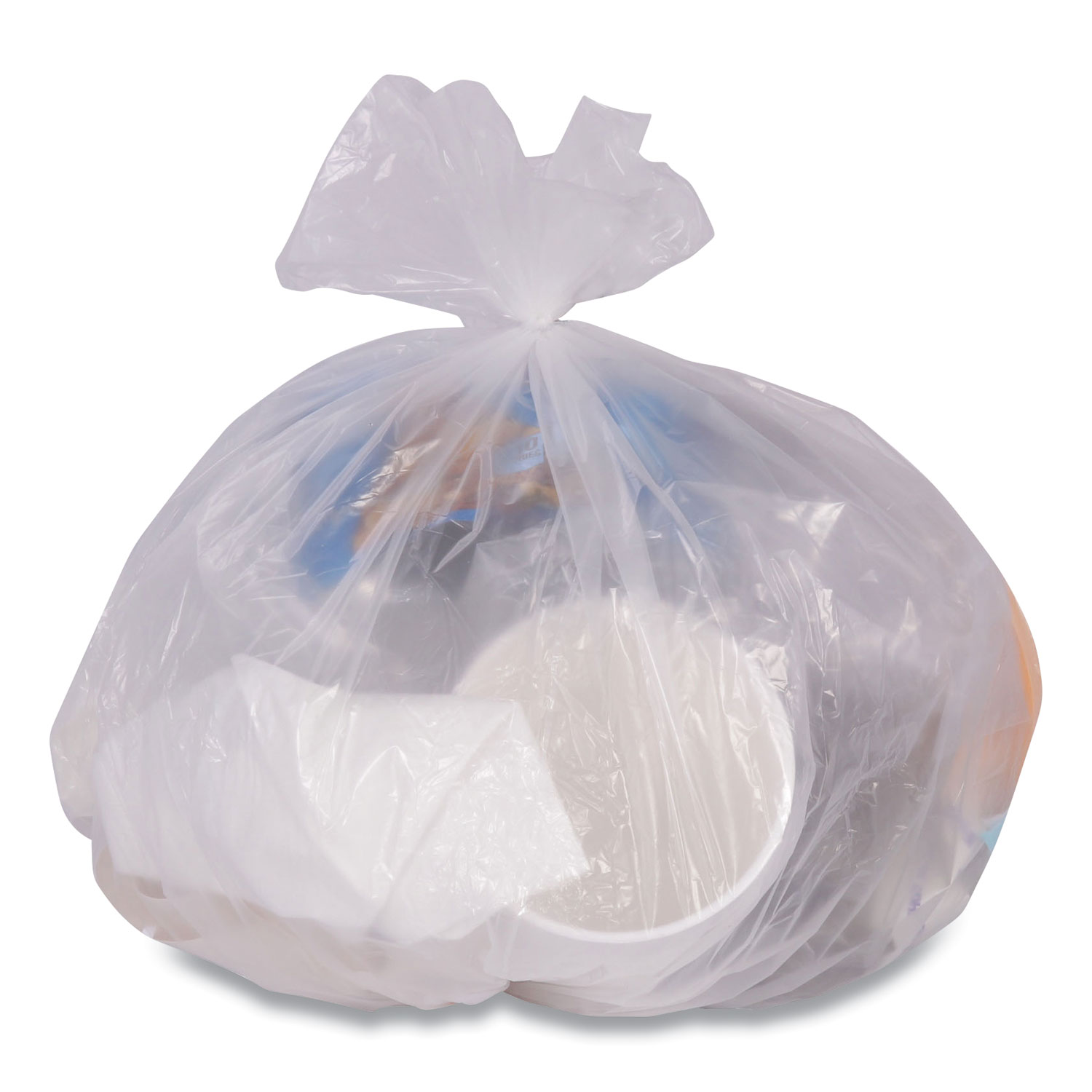 Coastwide Professional™ 40-45 Gallon Trash Bag, 40 x 48, High Density, 16  mic, Natural, 10 Rolls (