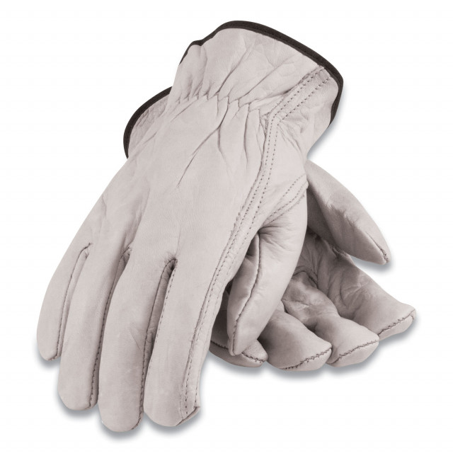 Full-Grain Cowhide Leather Work Gloves, Large