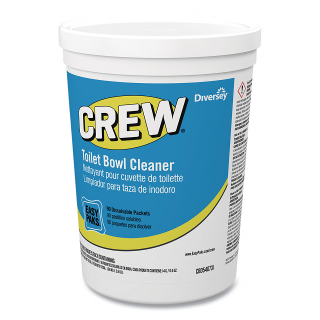 Crew Easy Paks Toilet Bowl Cleaner, Fresh Floral Scent, 0.5 oz Packet, 90 Packets/Tub