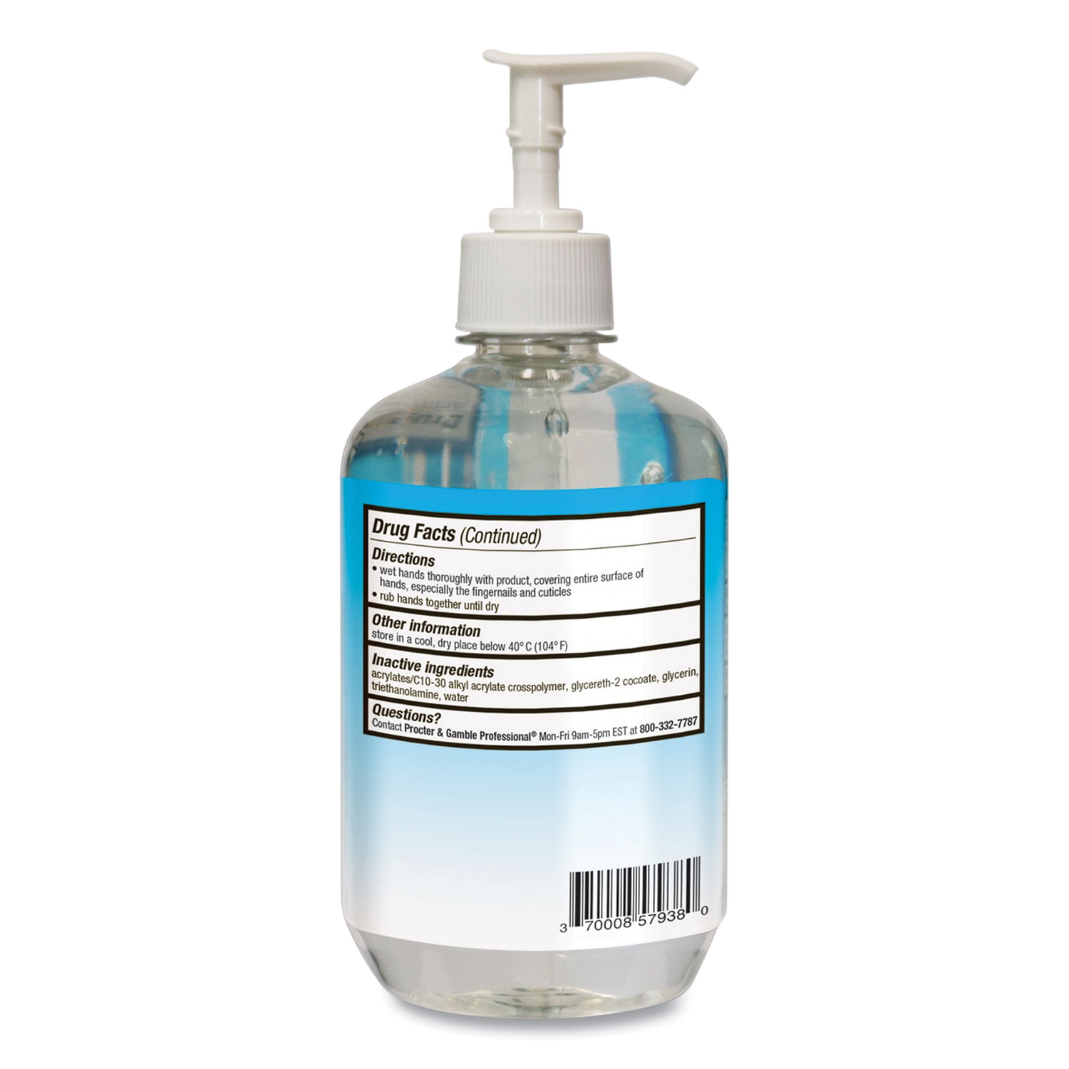 Safeguard™ Professional Hand Sanitizer Gel, 18 oz Pump Bottle, Fragrance- Free, 12/Carton