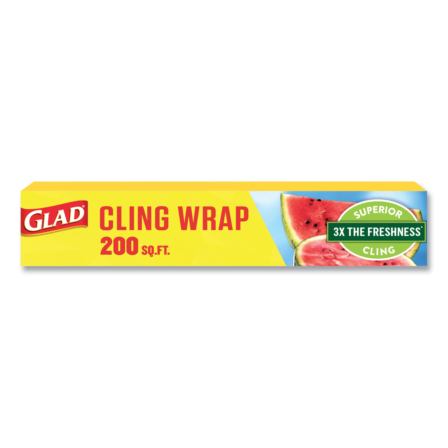 Glad ClingWrap Plastic Wrap, 200 Square Foot Roll