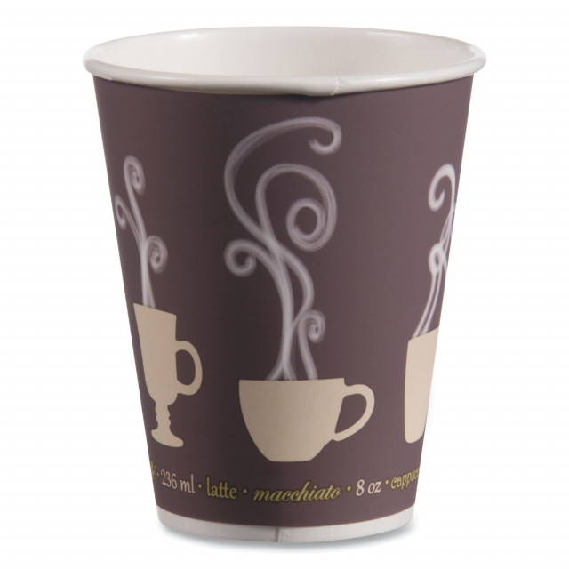 20 Ounce Disposable Paper Coffee Hot Cups with Black Lids - 50 Sets - Coffee Latte Macchiato to Go Extra Large Portion