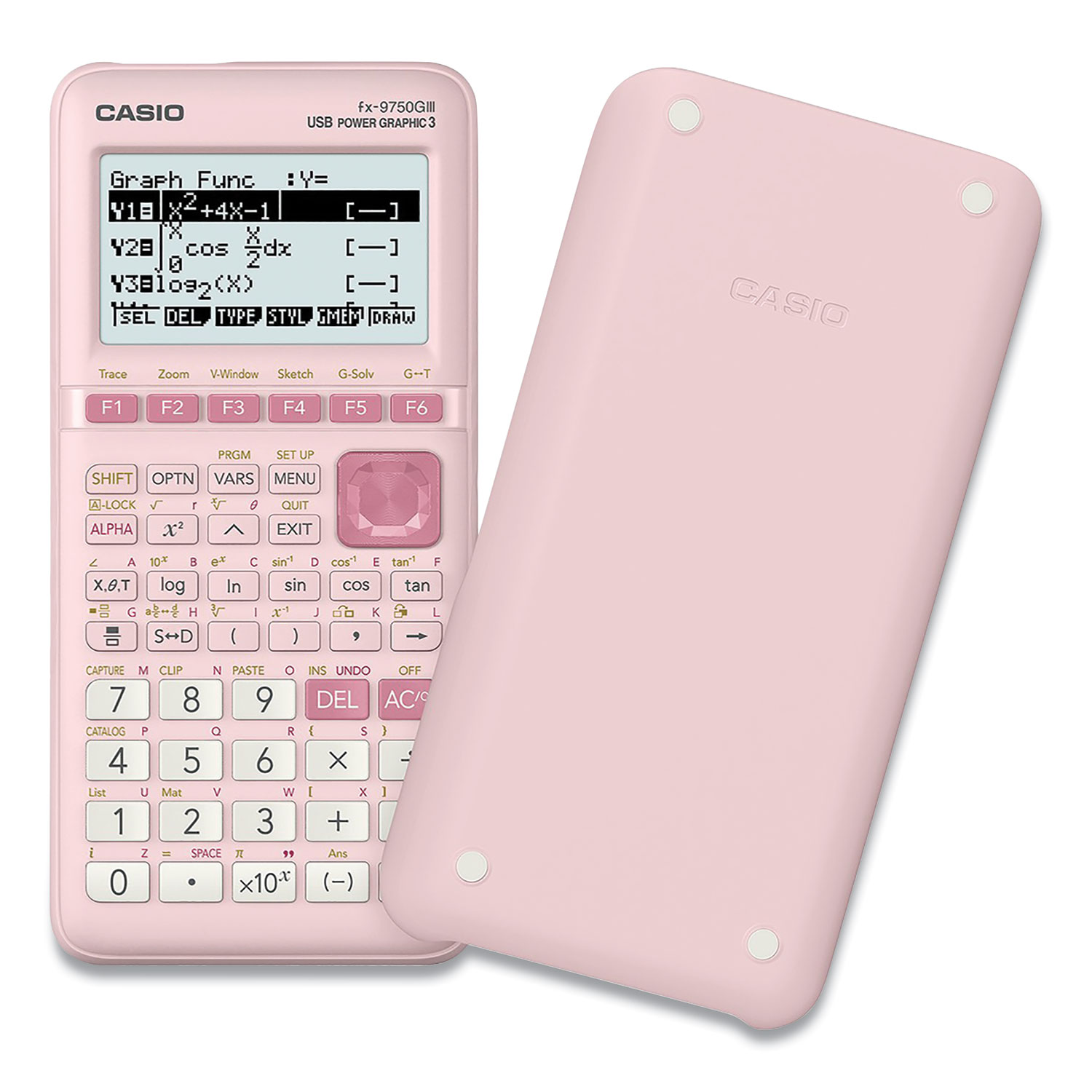 Casio FX-9750GIII 3rd Edition Graphing Calculator 21-Digit LCD Pink