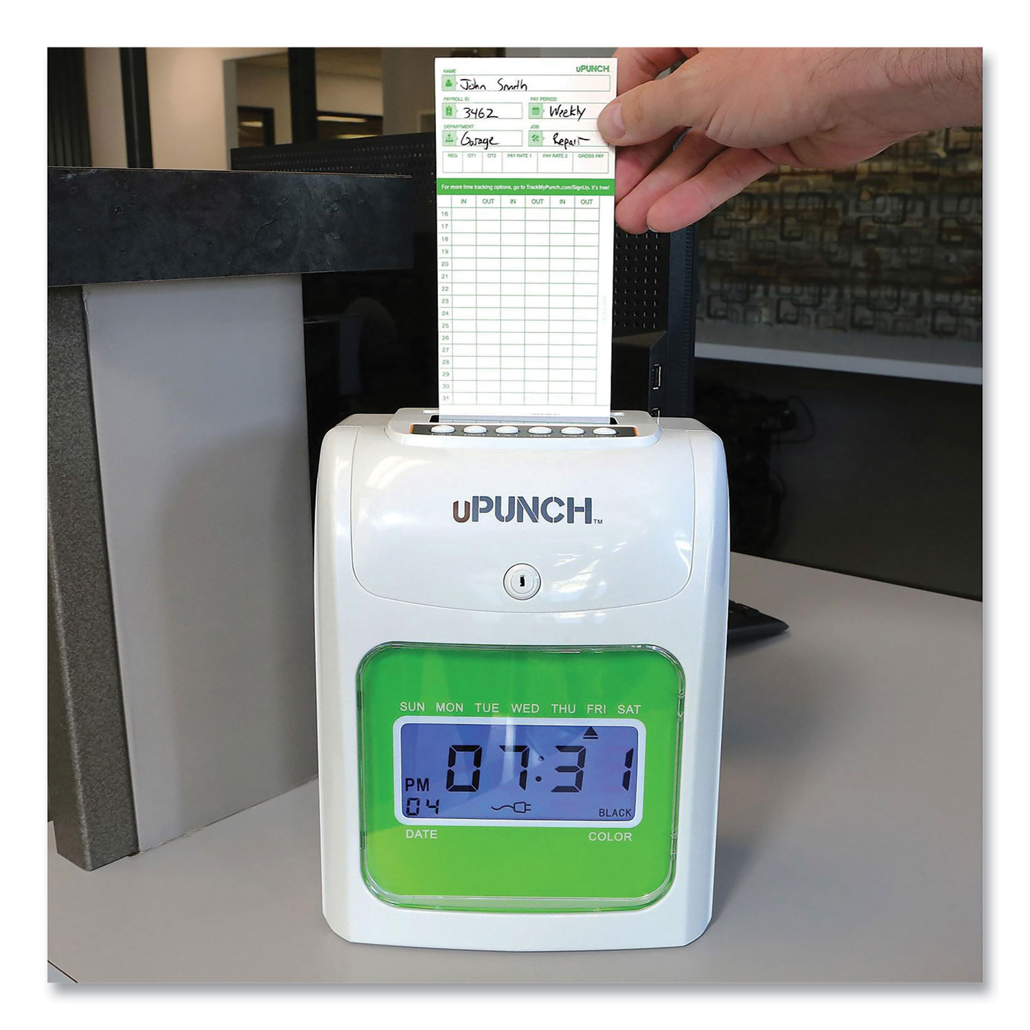 uPunch UB1000 Electronic Punch Card Time Clock Bundle - Office Depot