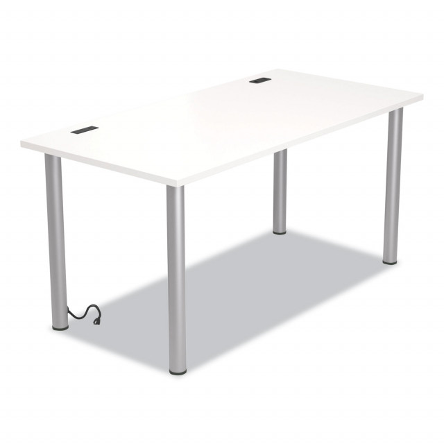 Essentials Writing Table-Desk with Integrated Power Management, 59.7