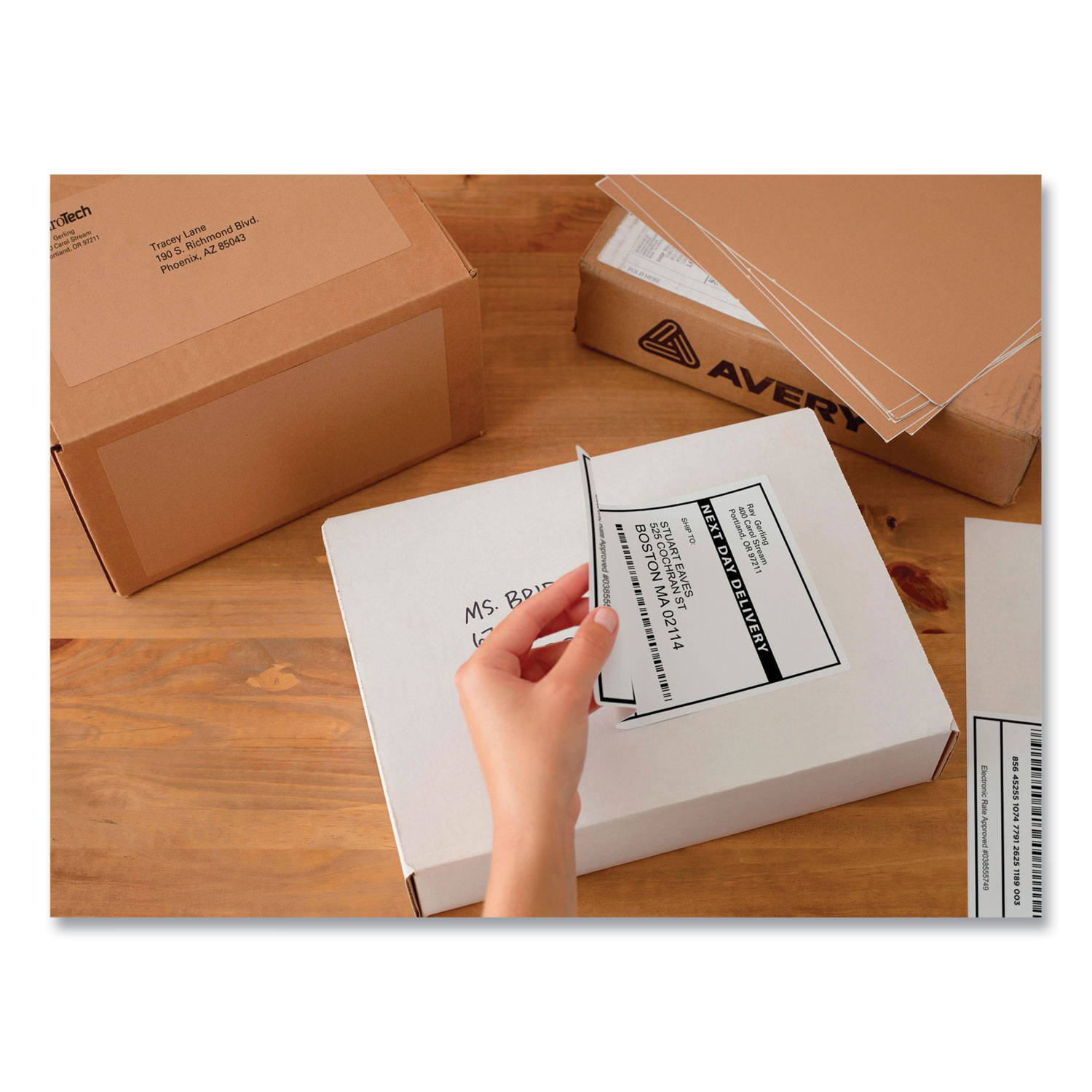 Avery® Shipping Labels with TrueBlock Technology, Inkjet Printers