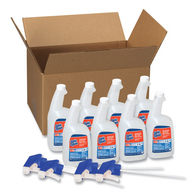 Disinfecting All-Purpose Spray and Glass Cleaner, Fresh Scent, 32 oz Spray Bottle, 8/Carton