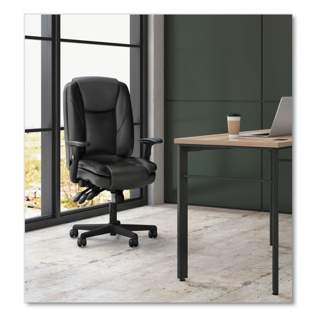 Hon Blue Armless Office Stool with Foot Rest