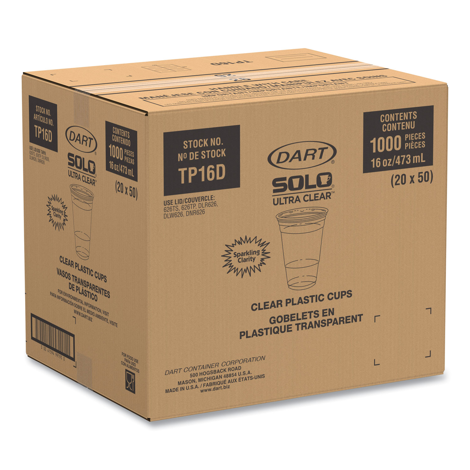 Pet Container 80 oz Octagon | Quantity: 100 by Paper Mart, Clear