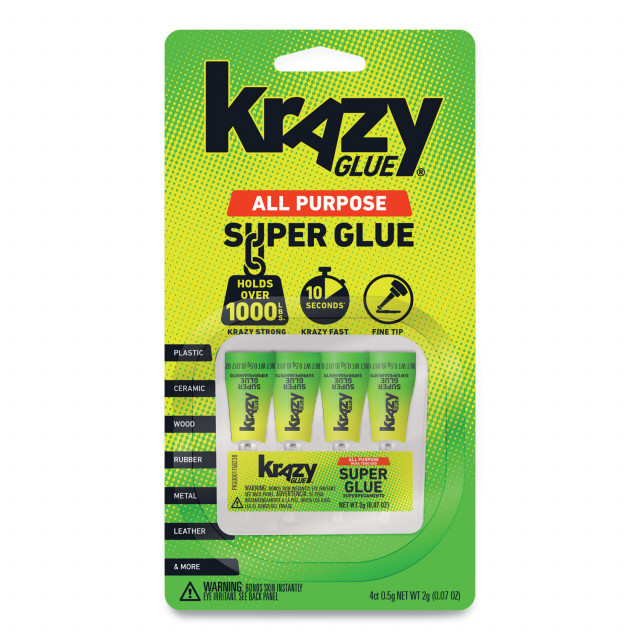 Craft No-Run Gel CA Glue Singles - Krazy Glue -- .026oz .75g Tubes pkg(4)