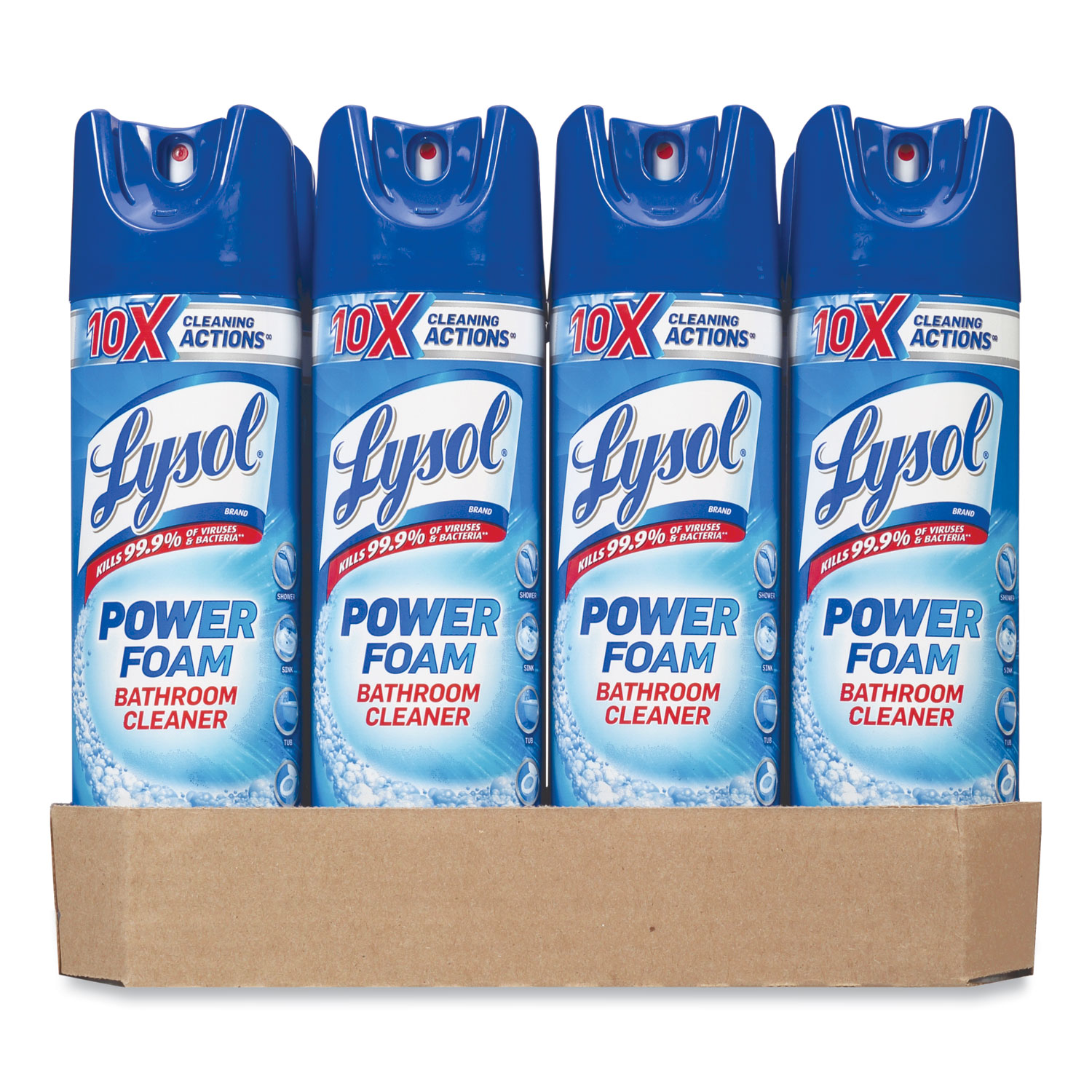 Lysol Bathroom Cleaner Aerosol Spray, Island Breeze Scent - 12 pack, 24 oz can