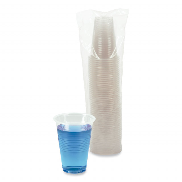 Bright Blue Plastic 16oz. Cup (50 Pack)