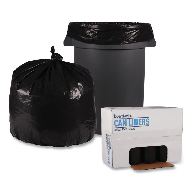 33 Gallon Black Repro Trash Bags - 2 Mil