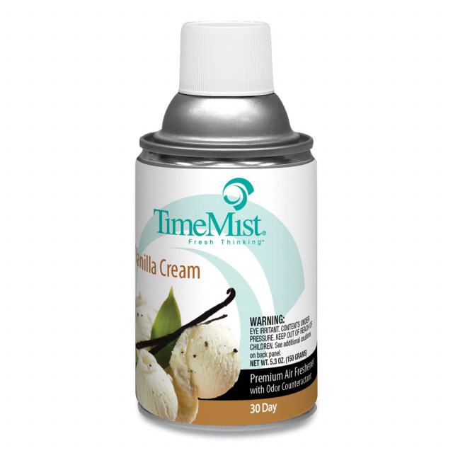 Premium Metered Air Freshener Refill, Vanilla Cream, 5.3 oz Aerosol Spray, 12/Carton Premium Metered Air Freshener Refill, Vanilla Cream, 5.3 oz Aerosol Spray, 12/Carton