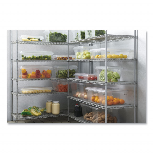 Rubbermaid Commercial 3.5-Gallon Food/Tote Box - External Dimensions: 18  Length x 12 Width x 6 Height - 3.50 gal - Snap Lock Closure - Stackable -  Polycarbonate - Clear - For Food Storage - 1 Each - Bluebird Office Supplies