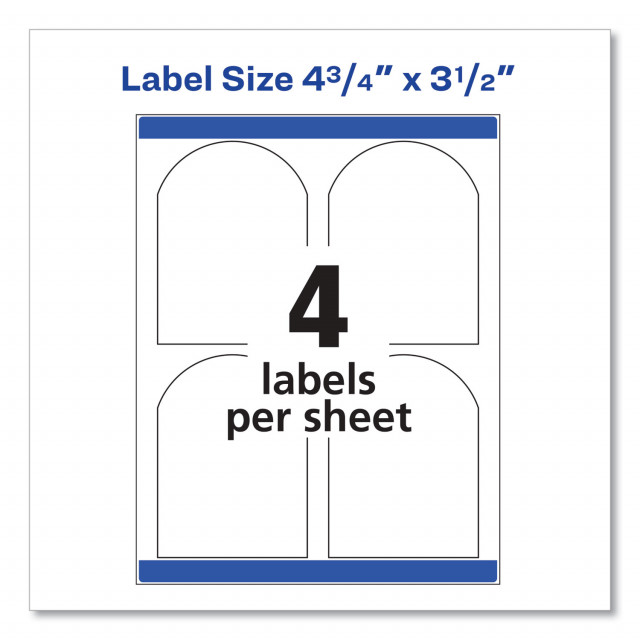 Avery® Textured Arched Print-to-the-Edge Labels, Laser ...